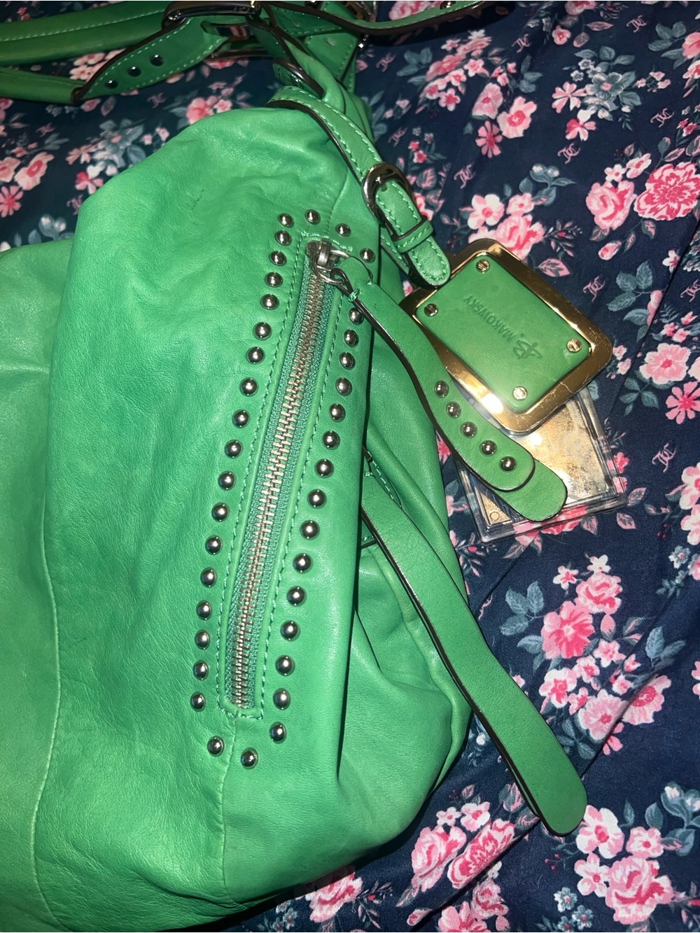 B makowsky shoulder bag in green - Picture 2 of 12